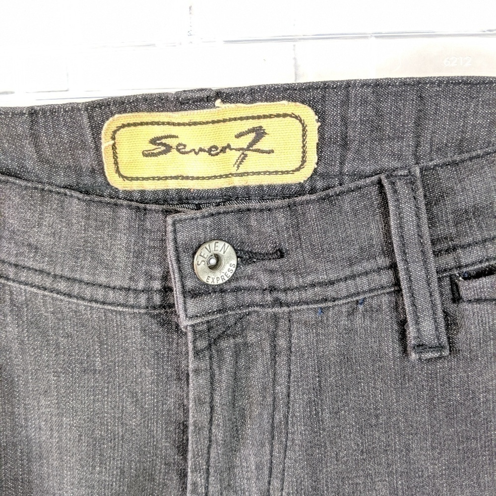 Seven7 Charcoal Black Flared Jeans Sz 27‎ womens - Picture 6 of 7